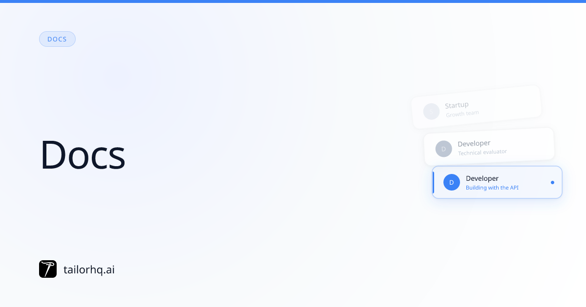 Docs | Tailor AI