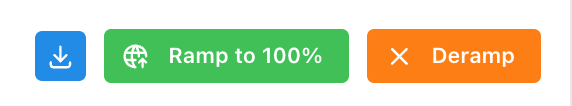 Ramp to 100% button interface