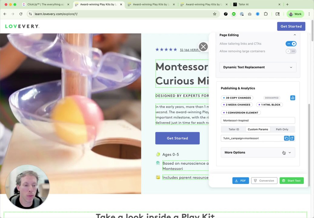 Click to play Automatic A/B testing demo