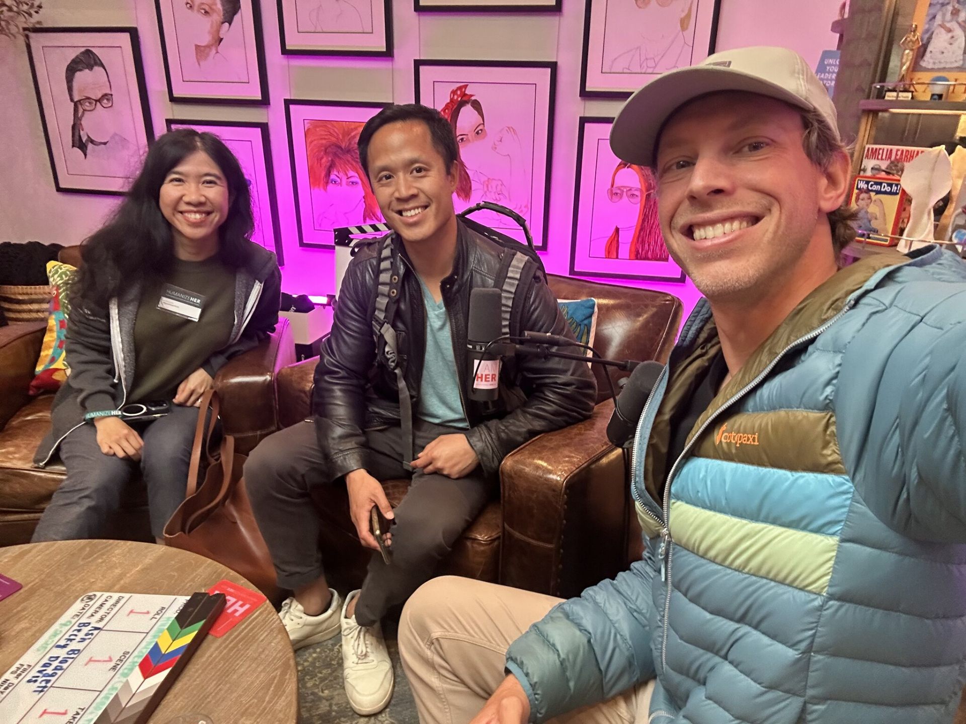 Alice, Albert, and Greg catching up